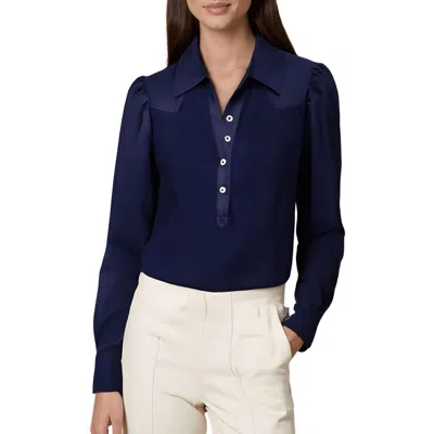 Single Thread Womens Cotton Mixed Media Blouse