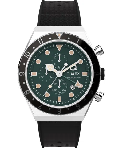 Timex Q 3-time Zone Chronograph Mens Watch