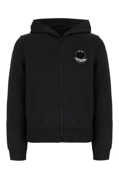 Moncler Logo Hoodie In Black