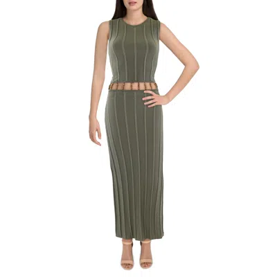 Adrienne Landau Womens Beaded Knit Maxi Dress