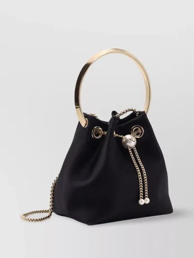 Jimmy Choo Satin And Metal Shoulder Bag
