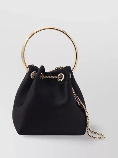Jimmy Choo Satin And Metal Shoulder Bag