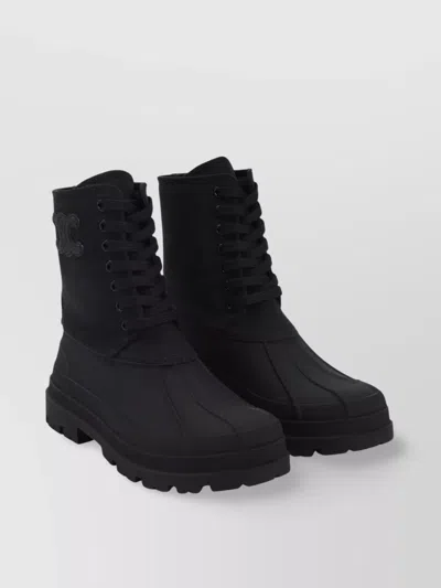 Celine Triumph Canvas High-top Chunky Boot In Multi