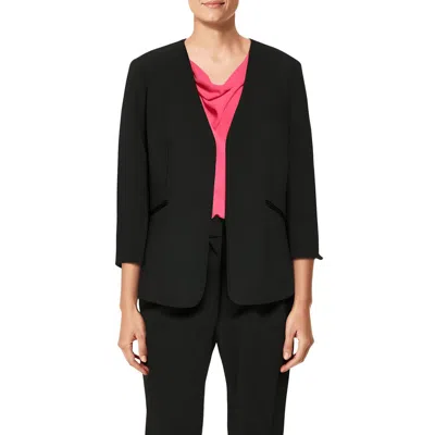 Calvin Klein Petites Womens Woven Collarless Open-front Blazer
