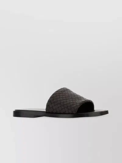 Bottega Veneta Nappa Leather Slippers Strap Woven
