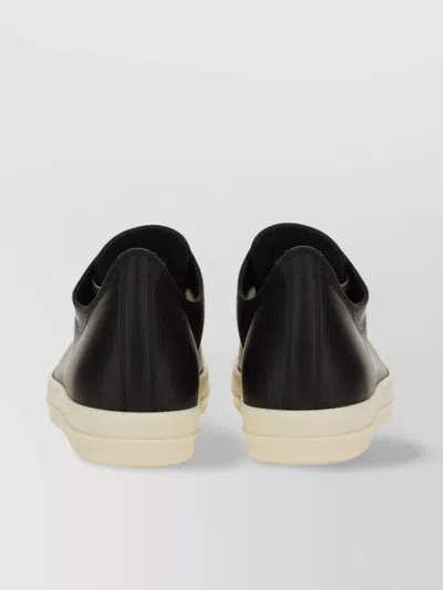 Rick Owens Low-top Round Toe Sneakers With Contrast Sole
