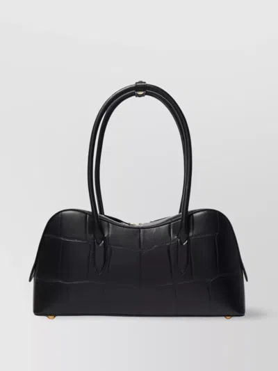 Stella Mccartney Croc-embossed Shoulder Bags Padlock Detail