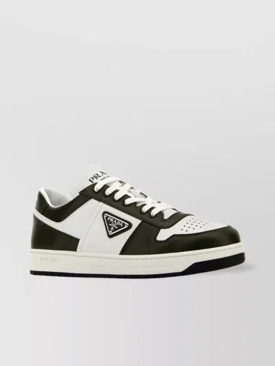 Prada Leather Sneakers Downtown Two-tone In Multi