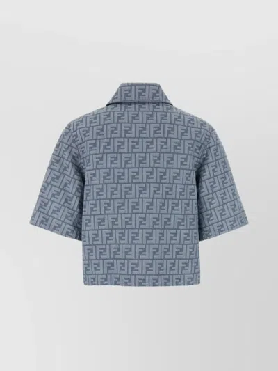 Fendi Denim Shirt Embroidered Pattern