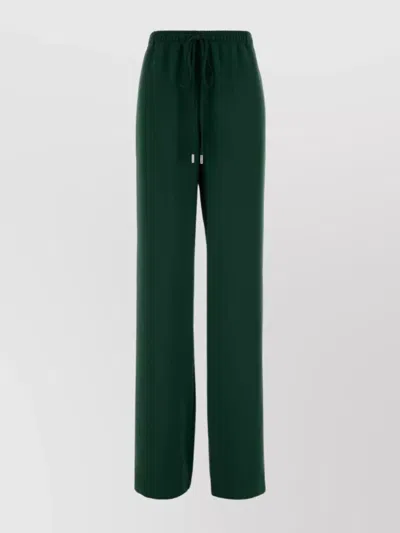 Ermanno Scervino Trousers Elastic Waistband Wide Leg In Green