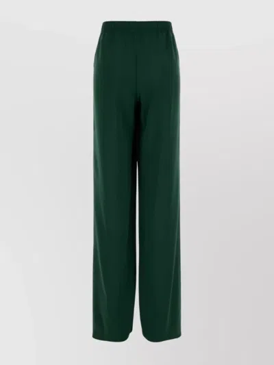 Ermanno Scervino Trousers Elastic Waistband Wide Leg In Green