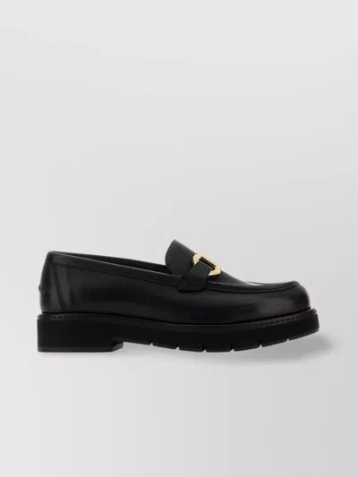 Ferragamo Maryan Chunky Sole Loafers With Gold-tone Hardware