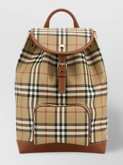 Burberry Printed Canvas Backpack Featuring Adjustable Straps