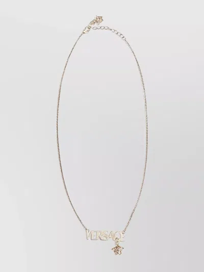Versace Medusa Pendant Chain Necklace For Everyday Wear In Gold