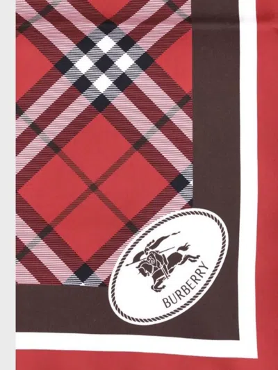 Burberry Hand-rolled Silk Checkered Scarf With Plaid Pattern