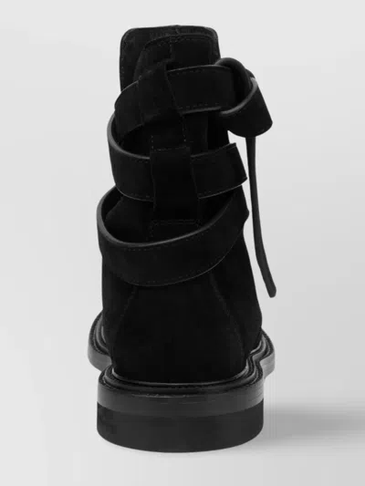 Moschino Rounded Toe Ankle Boots With Side Stitching In Multi