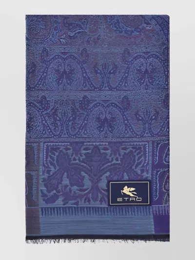 Etro Jacquard Wool And Silk Scarf