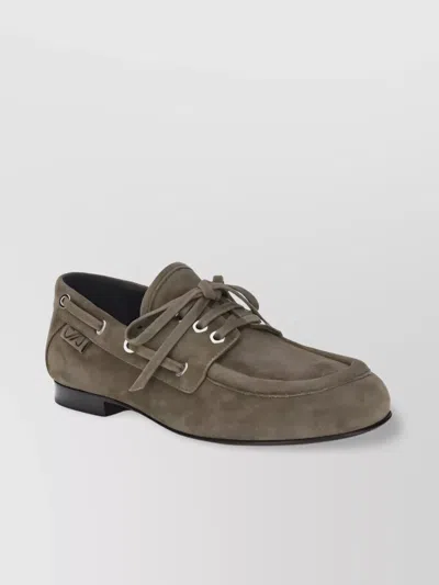 Proenza Schouler Suede Boat Laced Loafers