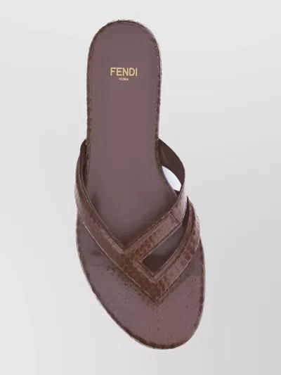 Fendi Ayers Leather Flip-flop Sandals