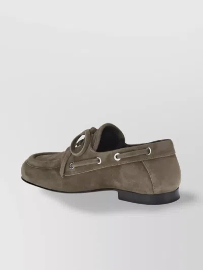 Proenza Schouler Suede Boat Laced Loafers