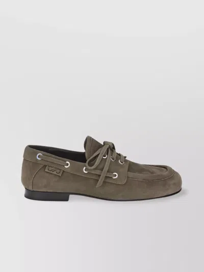 Proenza Schouler Suede Boat Laced Loafers