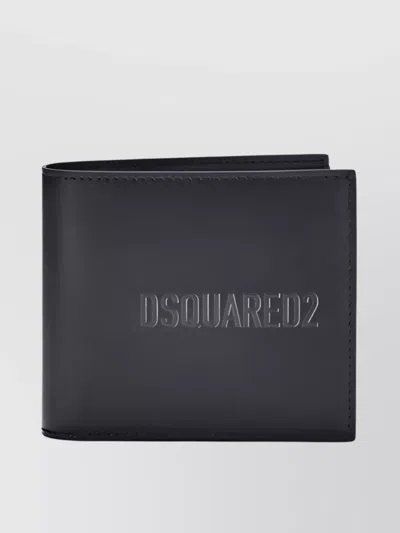 Dsquared2 Compact Design Fold Wallet In Black