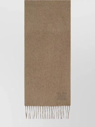 Max Mara 'wsdalia' Cashmere Scarf Fringed Edges