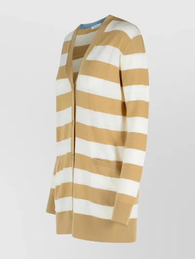 Max Mara 'fiemme' Virgin Wool Sand Cardigan