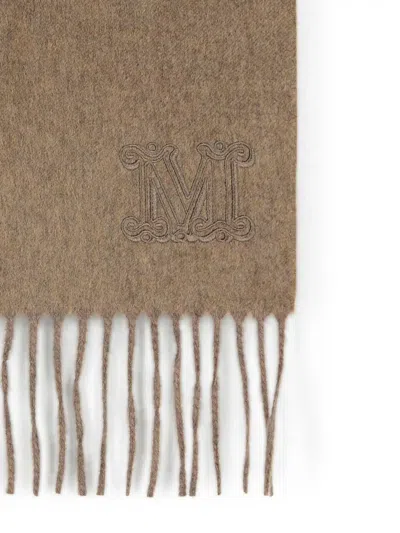 Max Mara 'wsdalia' Cashmere Scarf Fringed Edges