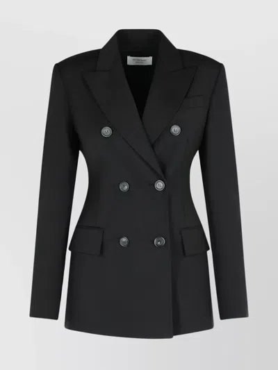 Sportmax Double-breasted Virgin Wool Blazer
