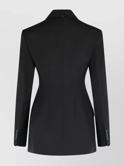 Sportmax Double-breasted Virgin Wool Blazer