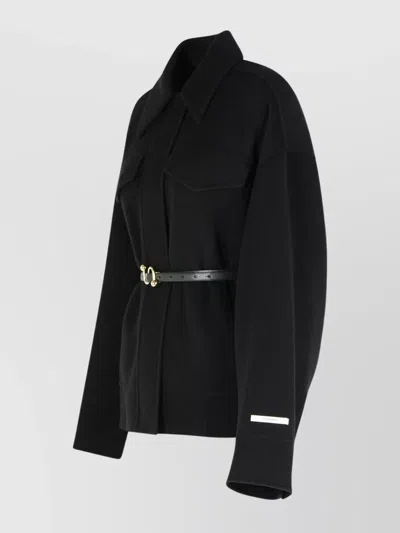 Sportmax 'cantore' Belted Waist Wool Jacket