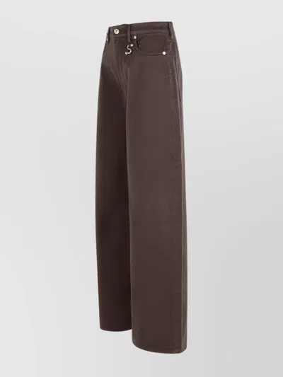 Sportmax Jeans With Belt Loops In Brown
