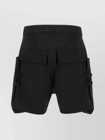 Rick Owens Stefan Cargo Bermuda Shorts In Black