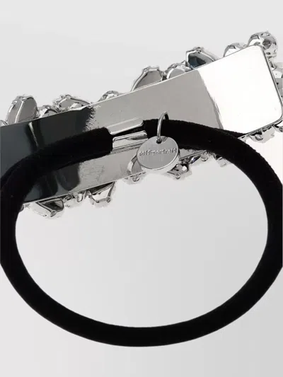 Self-portrait Multi Crystal Hair Accessories Silver In Black