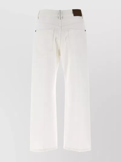 Brunello Cucinelli Contemporary Square Jeans White In White