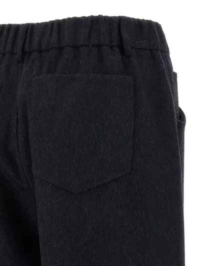 Brunello Cucinelli Wide Leg Flannel Trousers