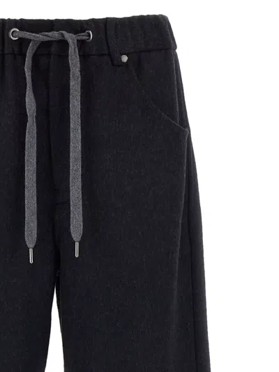 Brunello Cucinelli Wide Leg Flannel Trousers