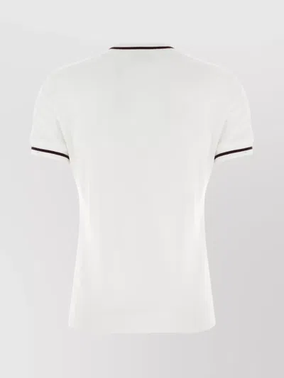 Brunello Cucinelli Patch Logo T-shirt With Contrast Trim