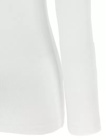 Brunello Cucinelli Ribbed Texture Crew Neck T-shirt In White