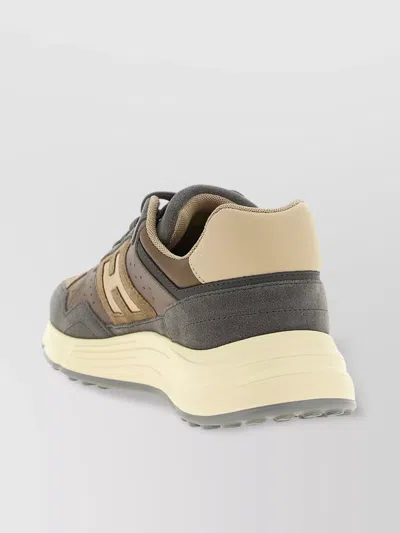 Hogan Perforated Lightweight Sneakers Rubber Sole In Gray