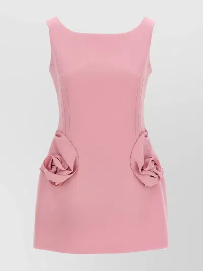 Magda Butrym Floral Appliqued Wool Mini Dress