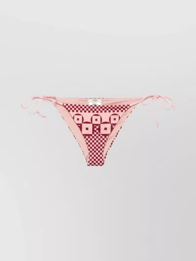 Fendi Geometric Pattern Low-rise Tie-side Swimsuit In Pattern