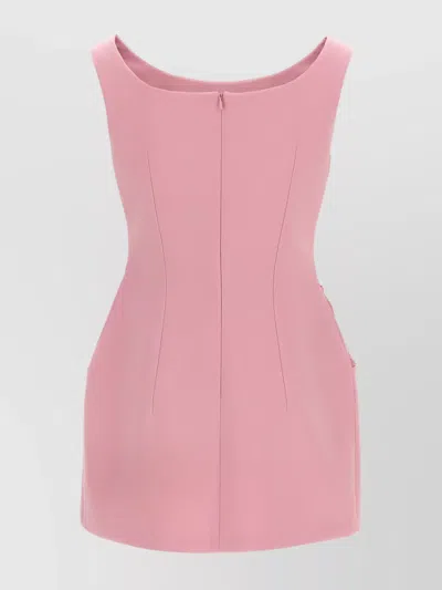 Magda Butrym Floral Appliqued Wool Mini Dress