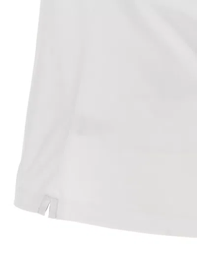 Brunello Cucinelli Crew Neck Graphic Print Short Sleeves T-shirt In White