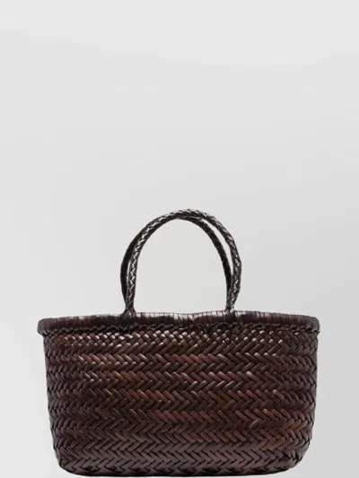 Dragon Diffusion Flat Interwoven Leather Tote Bag