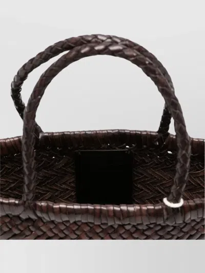 Dragon Diffusion Flat Interwoven Leather Tote Bag