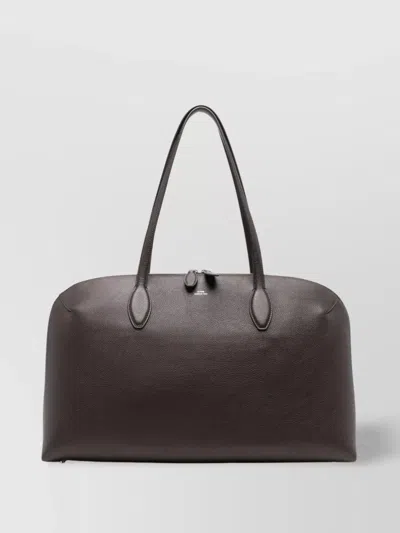 Totême Grained-leather Tote Bag