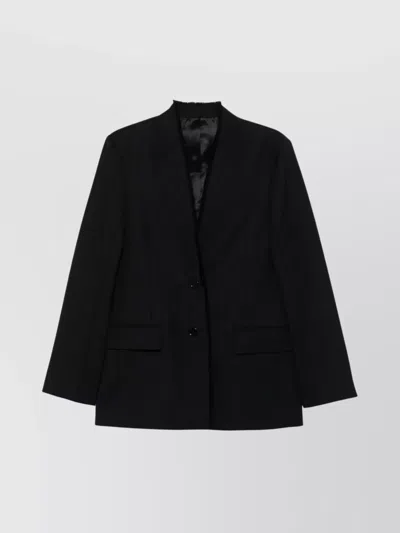 Totême Single-breasted Wool Jacket With Notched Lapels