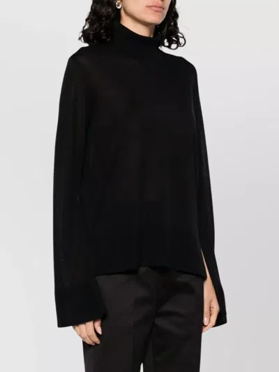 Totême Neckline Sweater With Slit Sleeves